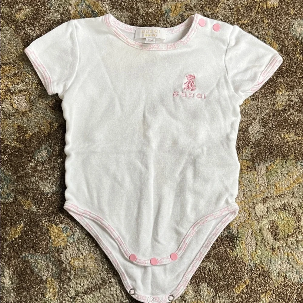 Gucci Pink and White Baby Matching Set